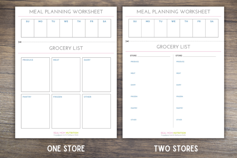 Meal Planning Worksheet To Save Time And Money (free Pdf)