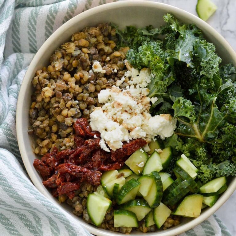 Lentil Salad With Sun Dried Tomato & Feta Cheese