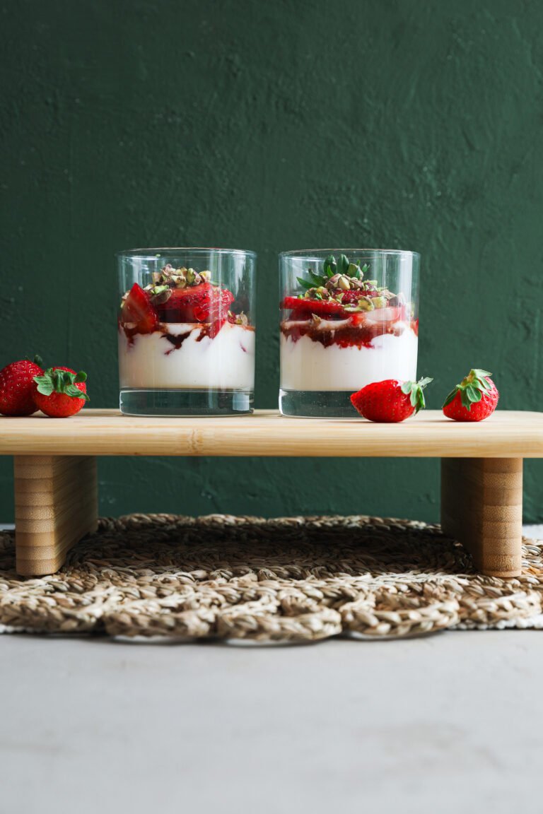 Balsamic Strawberries With Lemon Yogurt