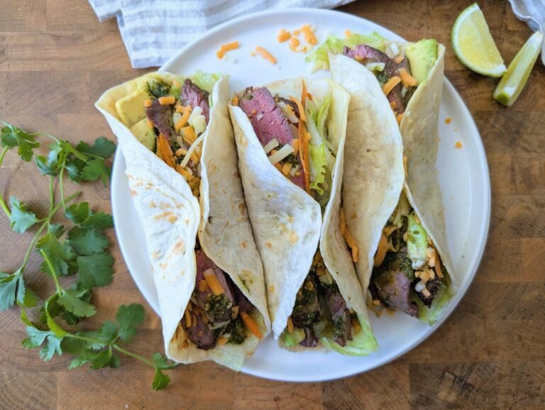 Air Fryer Flank Steak Tacos (15 Minutes, Weeknight Family Dinner)