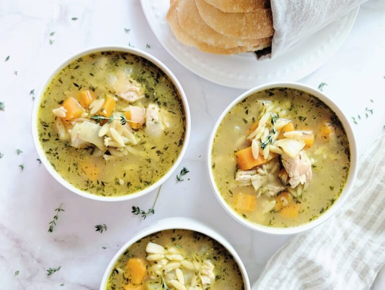 Leftover Turkey Orzo Soup (kid Approved!)