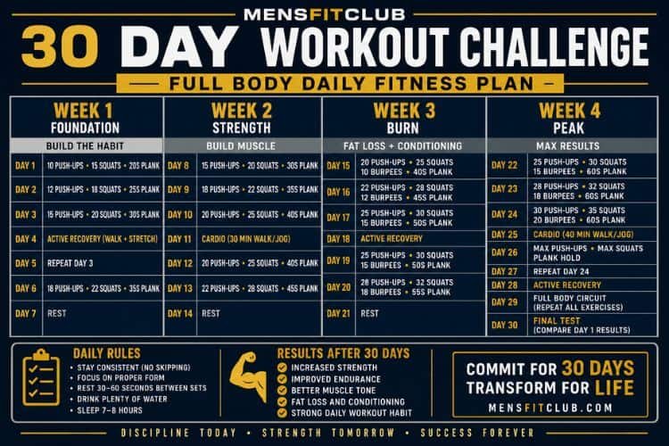 30-Day Workout Challenge: Plan for Full-Body Results 30 Day Workout Challenge: Plan For Full Body Results