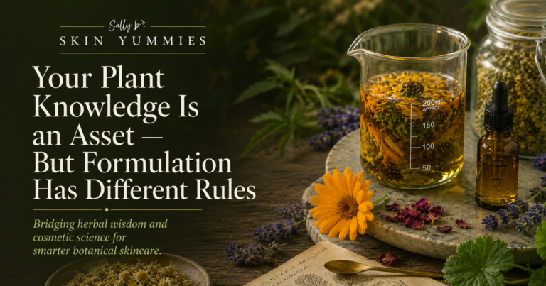 Knowing your plants is a plus – but formulation has different rules – Sally B’s Skin Yummies Knowing Your Plants Is A Plus But Formulation Has